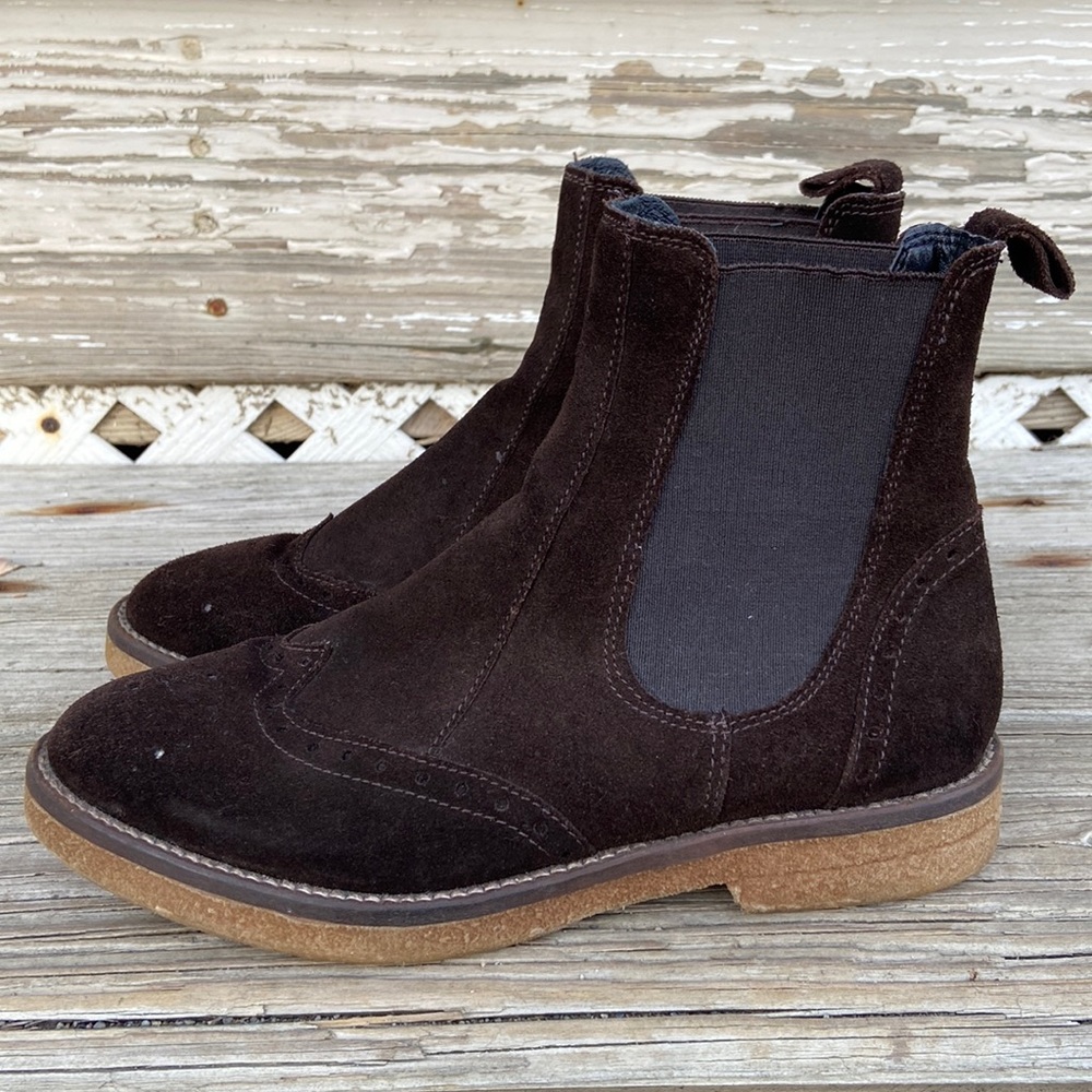 Anna Fidanza Suede Loyola Chelsea Boots Made in Italy Women's Size 6